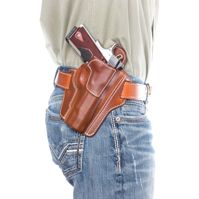 Brown Leather OWB Pancake Holster