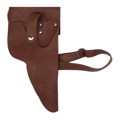 Brown Leather Drop Leg Holster Belt