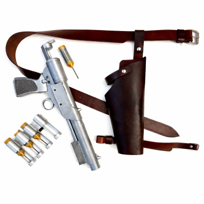 Brown Leather Drop Leg Hunting Holster Belt Rig
