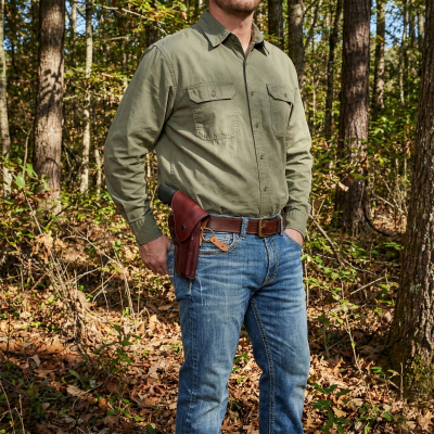 Burgundy Leather OWB Hip Holster