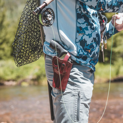 Burgundy Leather Alaska Hunter Hip Holster