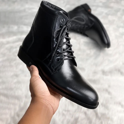 Classic Black Leather Ankle Boots