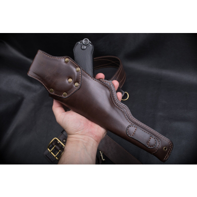 Dark Brown Leather Drop Leg Holster