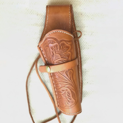 Old West Fast Draw Leather Holster for Single Action Revolvers