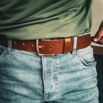 Full-Grain Vegetable-Tanned Leather Belt