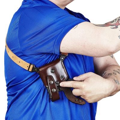Brown Jackass Shoulder Leather Holster