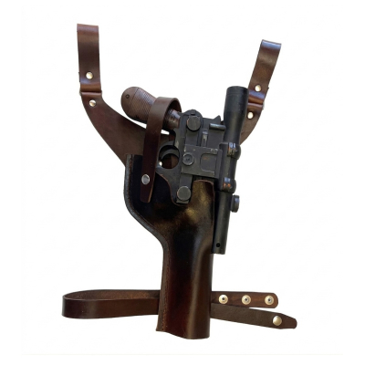 Han Solo Inspired Dark Brown Leather Drop Holster