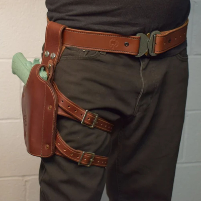 Handmade Brown Leather Thigh Holster