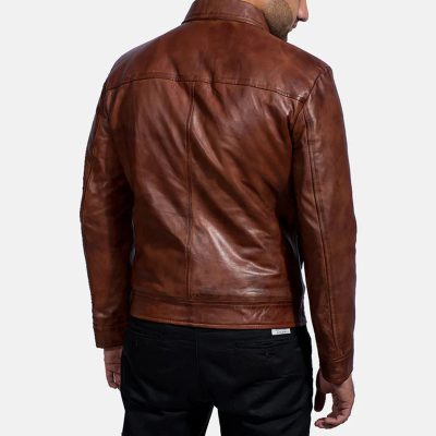 Inferno Brown Leather Jacket