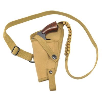 Khaki Canvas Shoulder Holster With Shell Loops