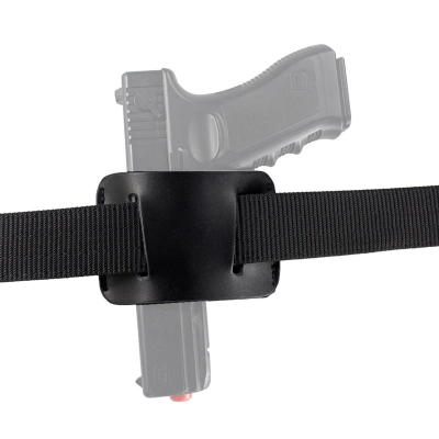 Black Leather Concealed Carry IWB OWB Clip Holster