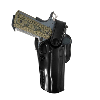 Leather Strongside Crossdraw Belt Holster With Retention Strap