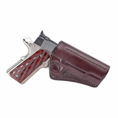 Mahogany Leather Cross Draw Vehicle Holster