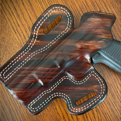 Medium Brown OWB Leather Belt Holster