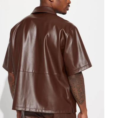 Men’s Classic Biker Leather Shirt