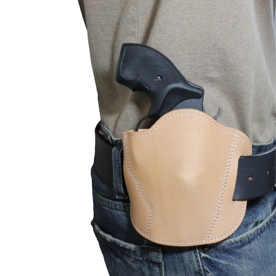Natural Tan Leather Pancake Belt Slide Holster