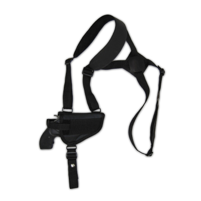 Black Nylon Horizontal Shoulder Holster – Single Pistol