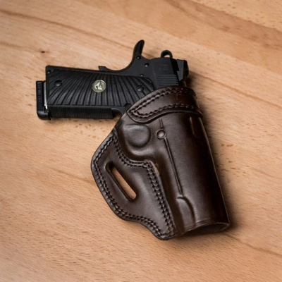 Open Top OWB Leather Holster for 1911