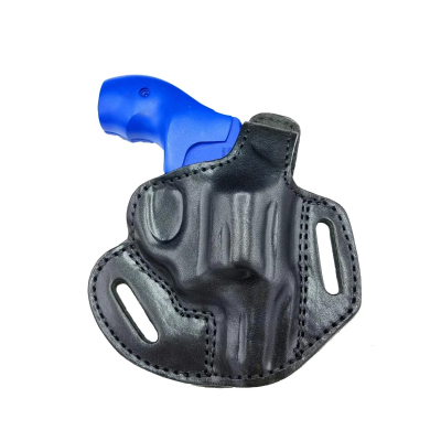 OWB Thumb Break Black Leather Belt Holster
