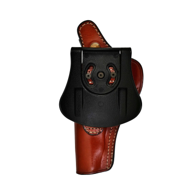 Premium Genuine Brown Leather Paddle Holster for Colt King Cobra & Python .357 Magnum – Includes SpeedLoader Pouch