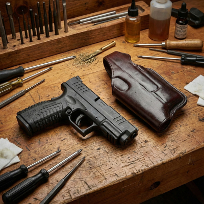 Dark Chestnut Police Duty Holster for 2 1/4 Duty Belt