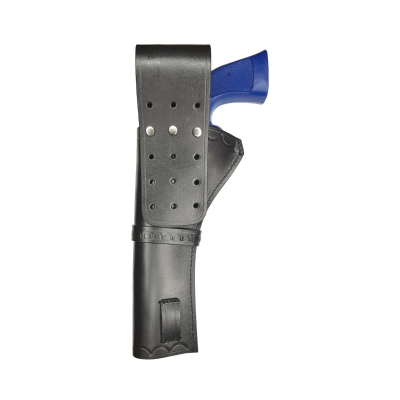 OWB Belt Carry Black Leather Revolver Holster