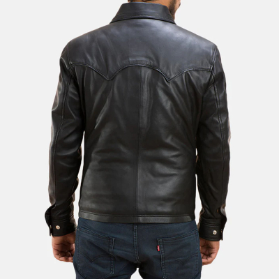 Ranchson Black Leather Shirt