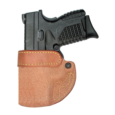 Tan Leather IWB Holster With Steel Clip