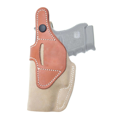 Tan Suede Leather IWB Holster With Steel Clip