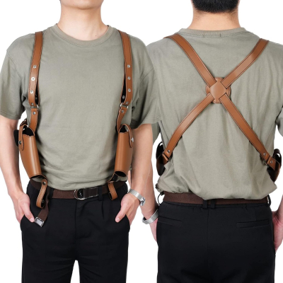 Universal Vertical Concealed Tan Shoulder Holster