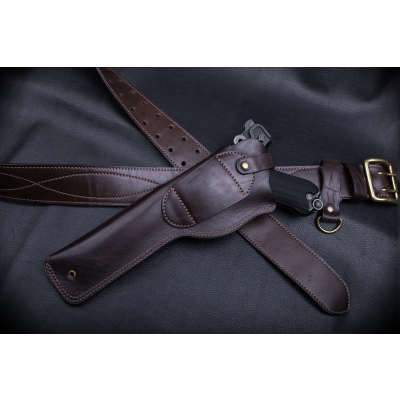 Vintage Leather Hunting Belt Holster