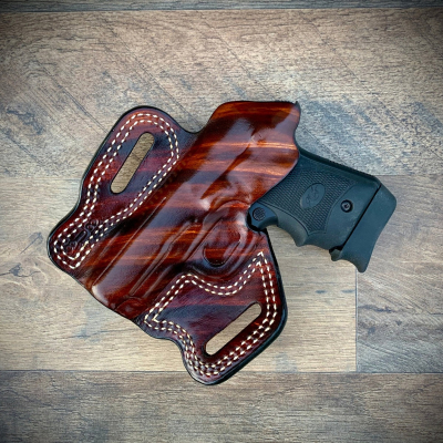 Walnut Finish OWB Leather Belt Holster