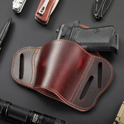 Western Style Leather OWB Belt Holster