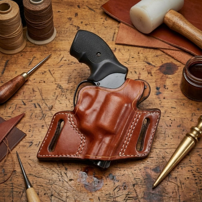 White Lightning Revolver Belt Slide Holster Brown Model 133