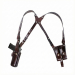 BH4D Vertical Double Shoulder Rig shoulder holster system with dual vertical leather holsters and adjustable shoulder harness