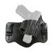 Black Hybrid OWB Belt Slide Holster Kydex Leather