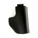 Black Leather IWB Holster With Clip – front profile view – minimalist soft leather design