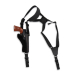 Black Leather Vertical Shoulder Holster for Revolvers – Webbing Harness