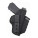 Black nylon IWB holster with integrated magazine pouch
