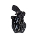 Black Open-Top Revolver Paddle Holster with Tension Screw