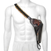 Black Leather Revolver Shoulder Holster With Shell Loops