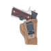 Brown IWB leather concealed holster with reinforced stitching and rough out finish