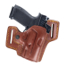 Brown Leather Combat Master Holster with molded OWB profile and dual belt slots