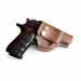 Brown Leather IWB Holster With Snap Loop – worn inside waistband – concealed carry leather holster with secure belt loop
