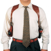 Brown Leather Shoulder Holster Rig with Double Magazine Carrier