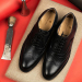 Handmade Black Leather Oxford Shoes
