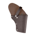 Brown Leather Revolver Hunting Holster With Strap front view