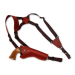 Burgundy Leather Vertical Cross Harness Gun Shoulder Holster