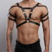 Men’s Leather Chest Harness – Festival Dance Outfit, Burning Man Costume, Bulldog Style Fashion Accessory