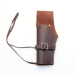 Western Leather Drop Leg Revolver Holster – brown holster – front product view